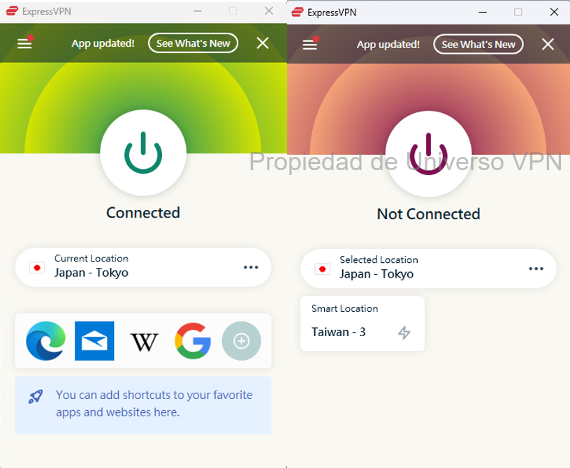ExpressVPN Conectado